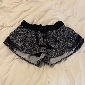 lululemon athletica Black and White Athletic Shorts